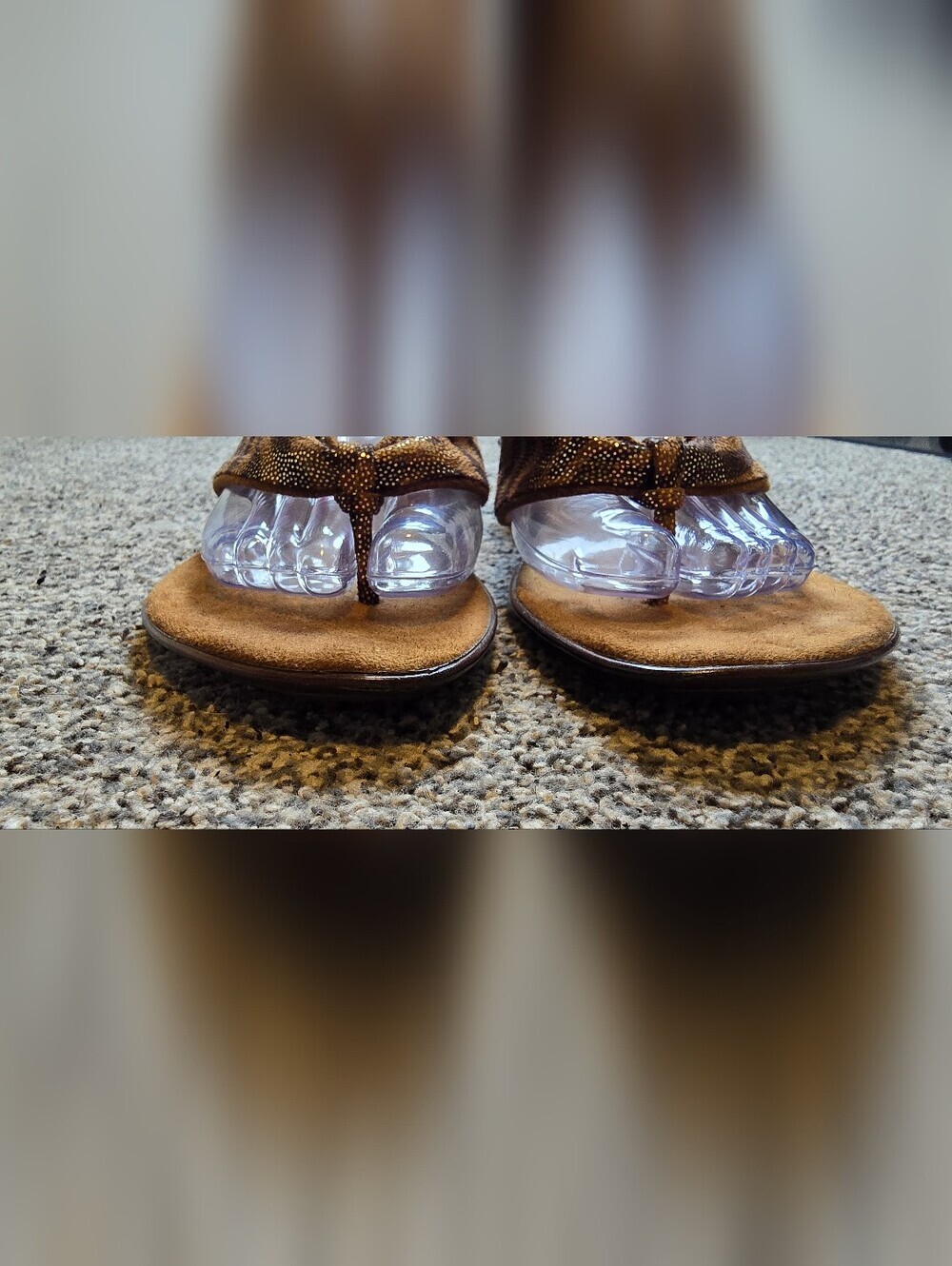 Italian Shoemakers Women’s Zebra Print Wedge Thong Sandals Size 6 - Picture 7 of 8